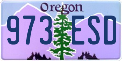 OR license plate 973ESD