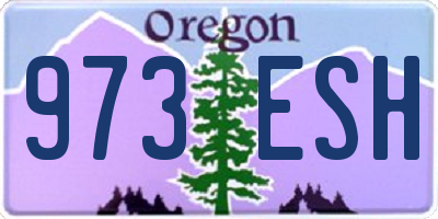 OR license plate 973ESH