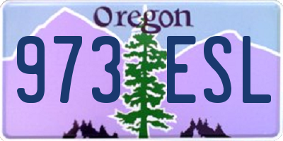 OR license plate 973ESL