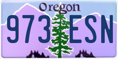 OR license plate 973ESN
