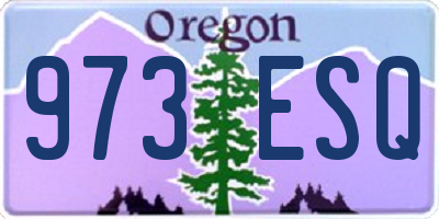 OR license plate 973ESQ