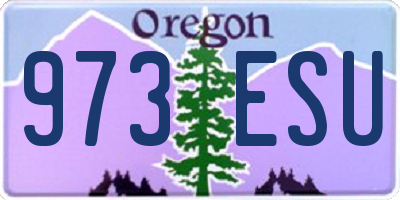 OR license plate 973ESU
