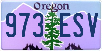 OR license plate 973ESV
