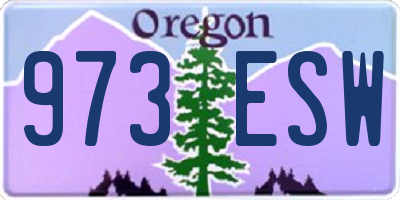 OR license plate 973ESW