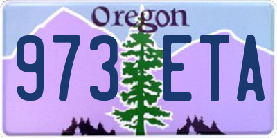 OR license plate 973ETA