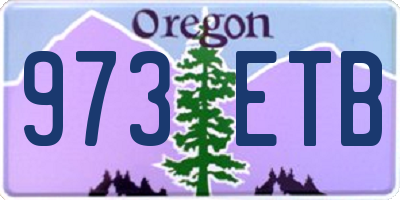 OR license plate 973ETB