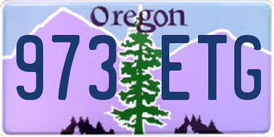 OR license plate 973ETG