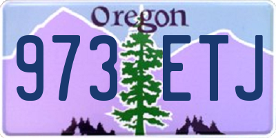 OR license plate 973ETJ