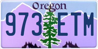 OR license plate 973ETM