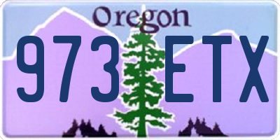 OR license plate 973ETX