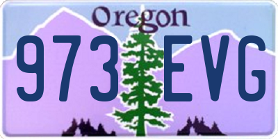 OR license plate 973EVG