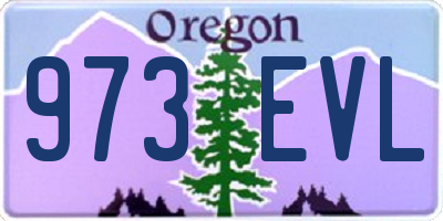 OR license plate 973EVL