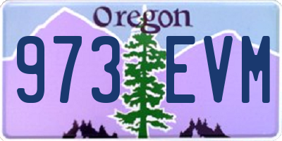 OR license plate 973EVM