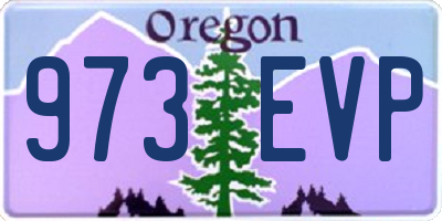 OR license plate 973EVP