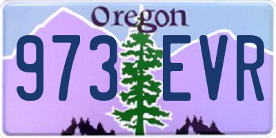 OR license plate 973EVR