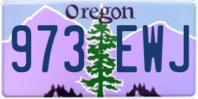 OR license plate 973EWJ