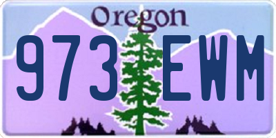 OR license plate 973EWM