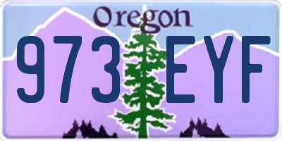 OR license plate 973EYF