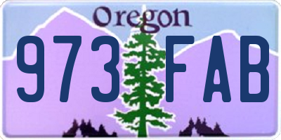 OR license plate 973FAB