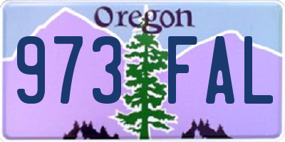 OR license plate 973FAL