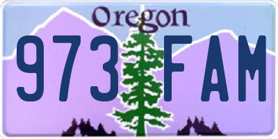 OR license plate 973FAM
