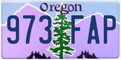 OR license plate 973FAP