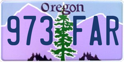 OR license plate 973FAR