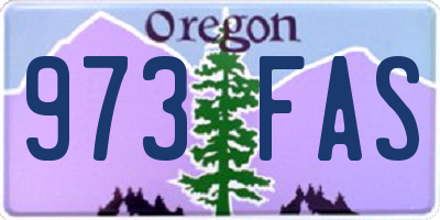 OR license plate 973FAS