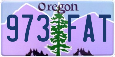 OR license plate 973FAT
