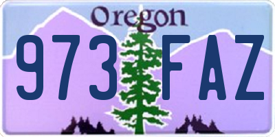 OR license plate 973FAZ