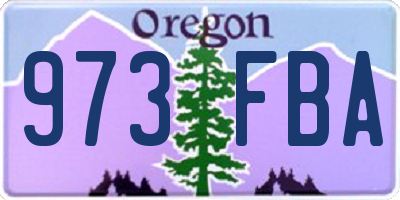 OR license plate 973FBA
