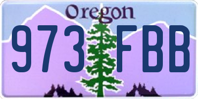 OR license plate 973FBB