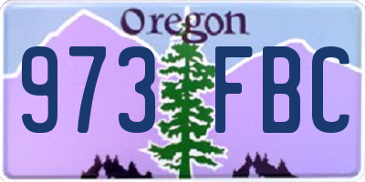 OR license plate 973FBC
