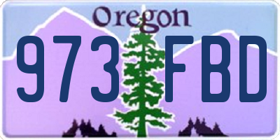 OR license plate 973FBD