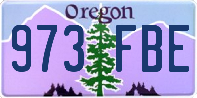 OR license plate 973FBE