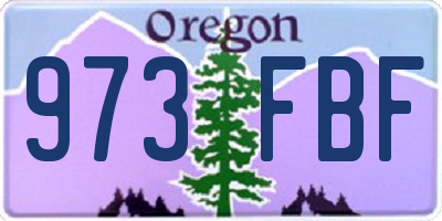 OR license plate 973FBF