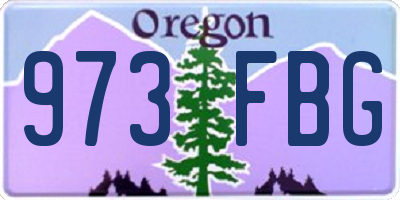 OR license plate 973FBG