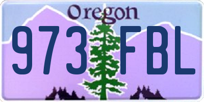 OR license plate 973FBL