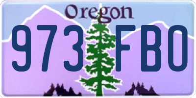 OR license plate 973FBO