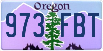 OR license plate 973FBT