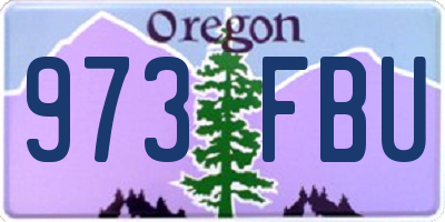 OR license plate 973FBU