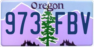 OR license plate 973FBV