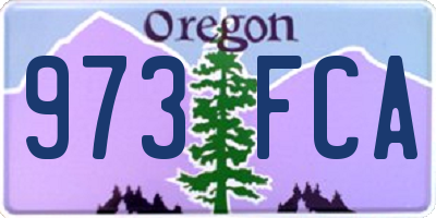 OR license plate 973FCA