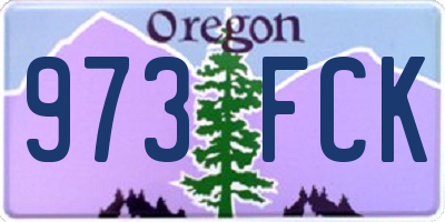 OR license plate 973FCK
