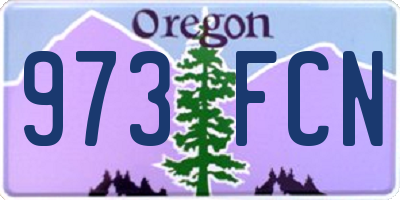 OR license plate 973FCN