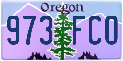 OR license plate 973FCO