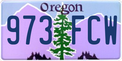 OR license plate 973FCW