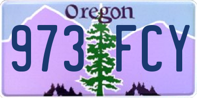 OR license plate 973FCY