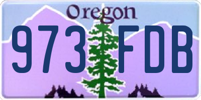 OR license plate 973FDB