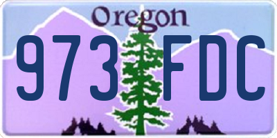 OR license plate 973FDC